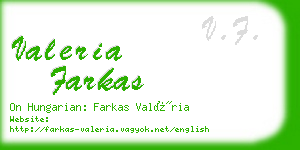 valeria farkas business card